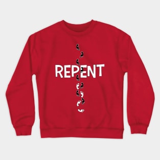 Footprints Repent Cross Crewneck Sweatshirt